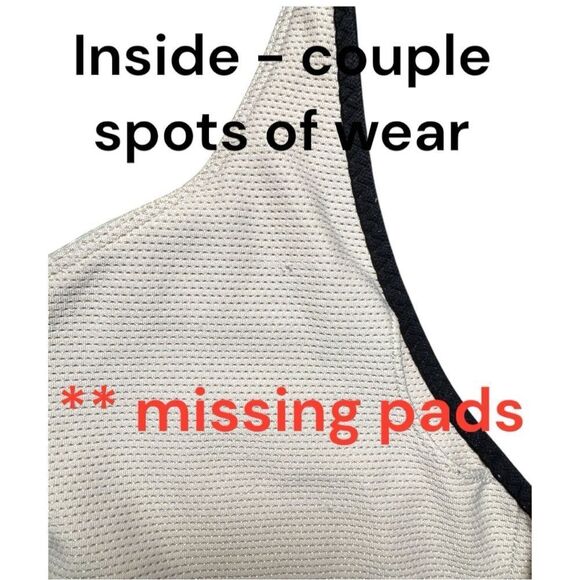 Athleta Gray and Black Sports Bra Racerback Design Sz S - Picture 8 of 8